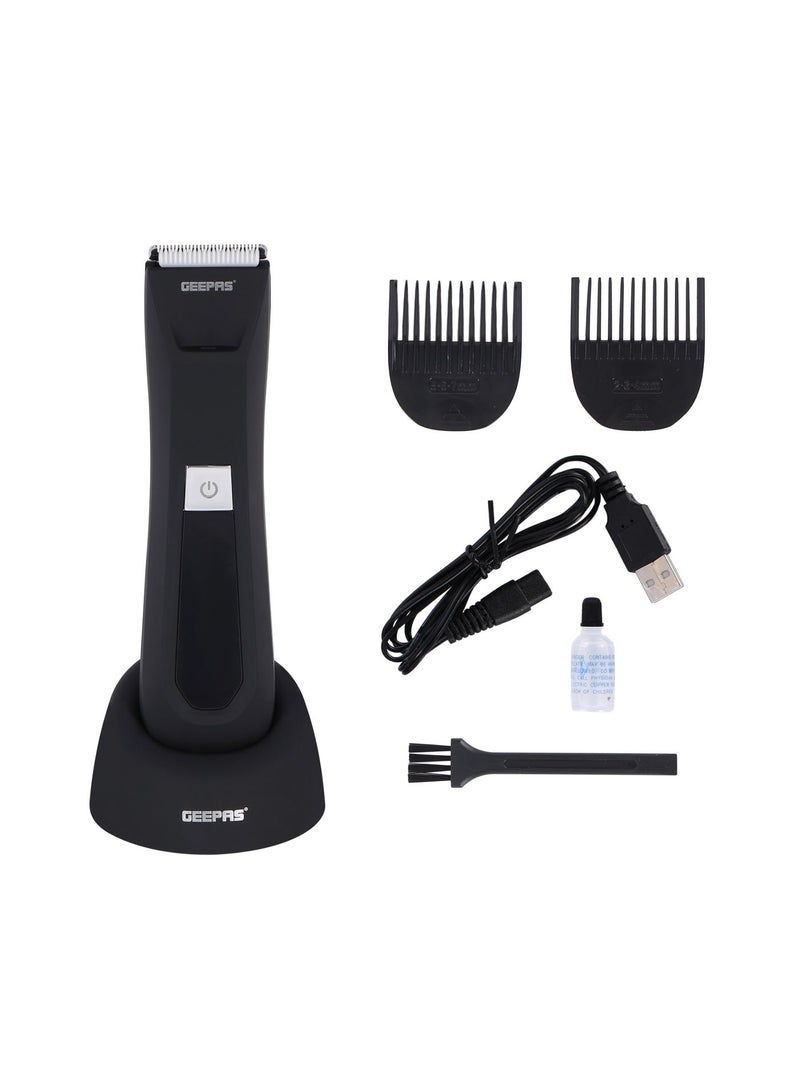 GEEPAS Waterproof Body Trimmer | LED Light and Display, with Detachable and Adjustable Guide Combs | Trimmers for Men, Convenient and Long-Lasting Battery | 2 Years Warranty GTR57519UK Black - Image 2